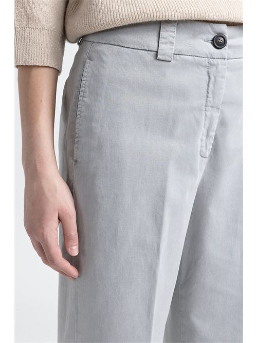 Pantalone a palazzo in gabardina di cotone, seta e tencel PESERICO EASY | M04998T308500871